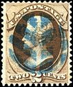 USA stamp with a leaf fancy cancel