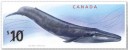 Timbre du Canada $10 de la baleine bleue