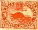 Three-pence beaver stamp