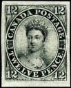 Canada stamp-1851 12d black