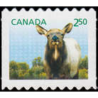 Canada Wapiti single self-adhesive stamp die-cut to shape from booklet for Quarterly Pack