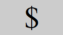 Dollar sign