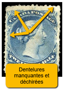 dentelures de timbres