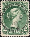 Canada stamp #32 on laid paper