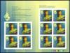 Carnet de timbres auto-adhésifs perforé au milieu pour faciliter pliage