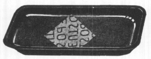 Stamp in a watermark tray*