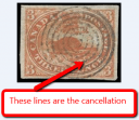 A stamp with a cancellation