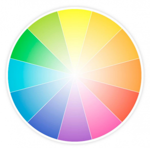 How to identify stamp colors-image of a color wheel