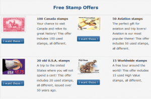 Stamp collecting starter kits - with 100 free stamps