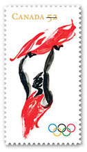 2008 Beijing Olympic stamp from canada